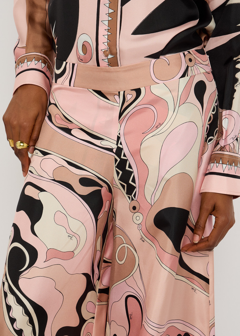 Pucci Orchidee Printed Silk-twill Trousers - 5
