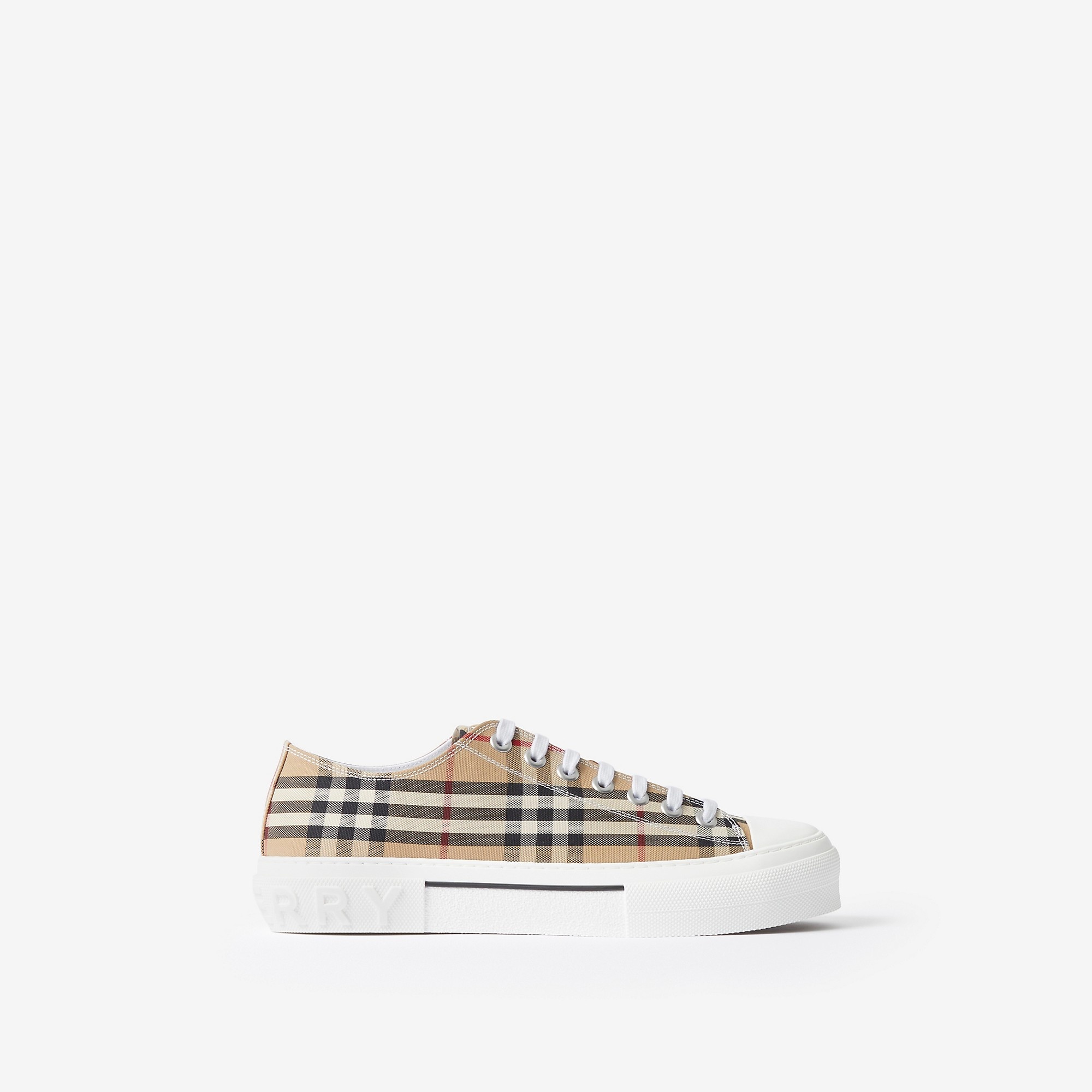 Vintage Check Cotton Sneakers - 1