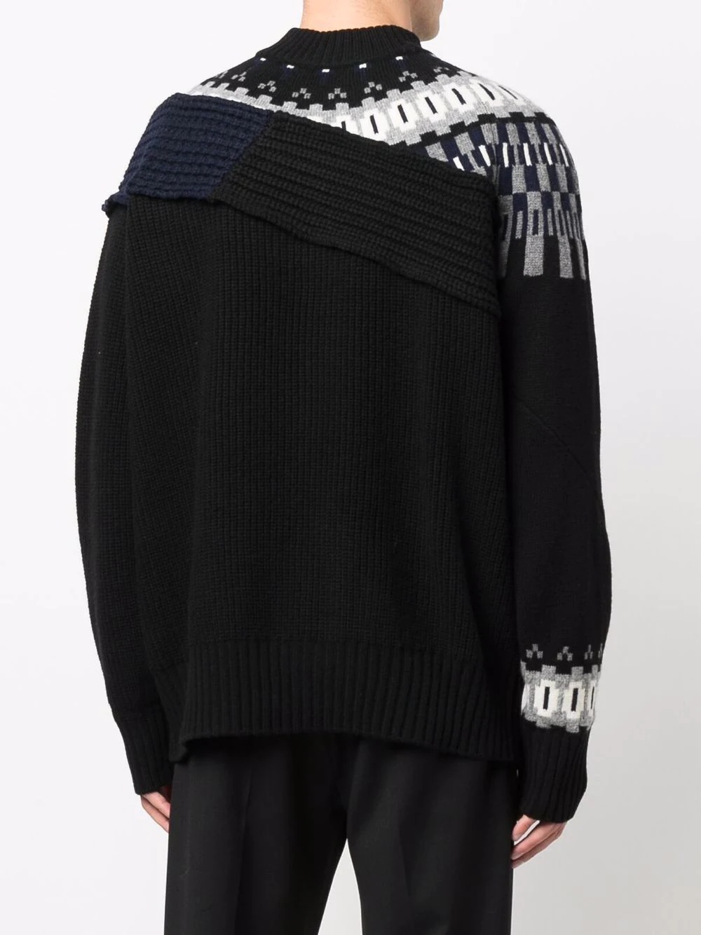 patchwork-panelled knit jumper - 4