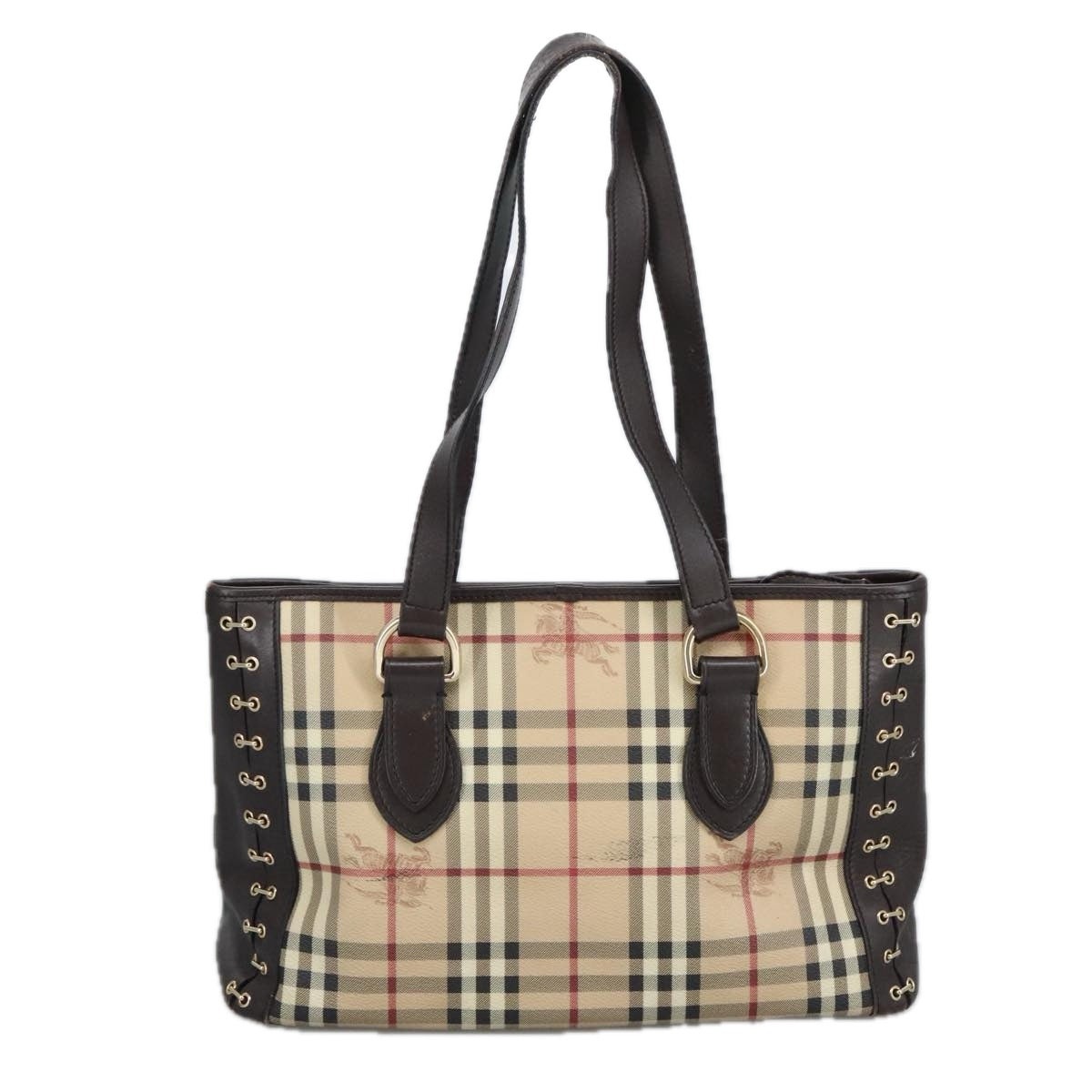 Burberry Nova Check Shoulder Bag Pvc Beige - 3