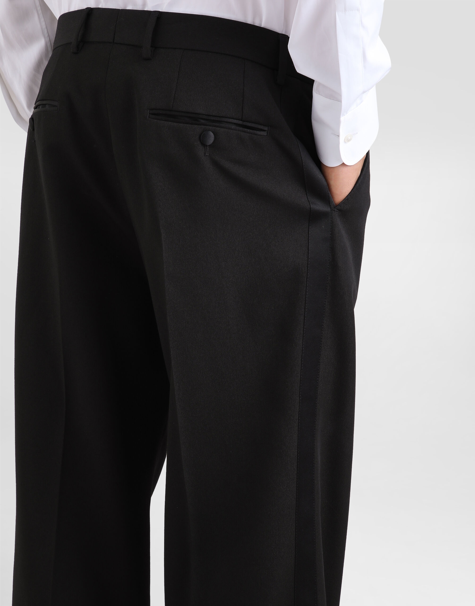 Technical gabardine tuxedo pants - 5