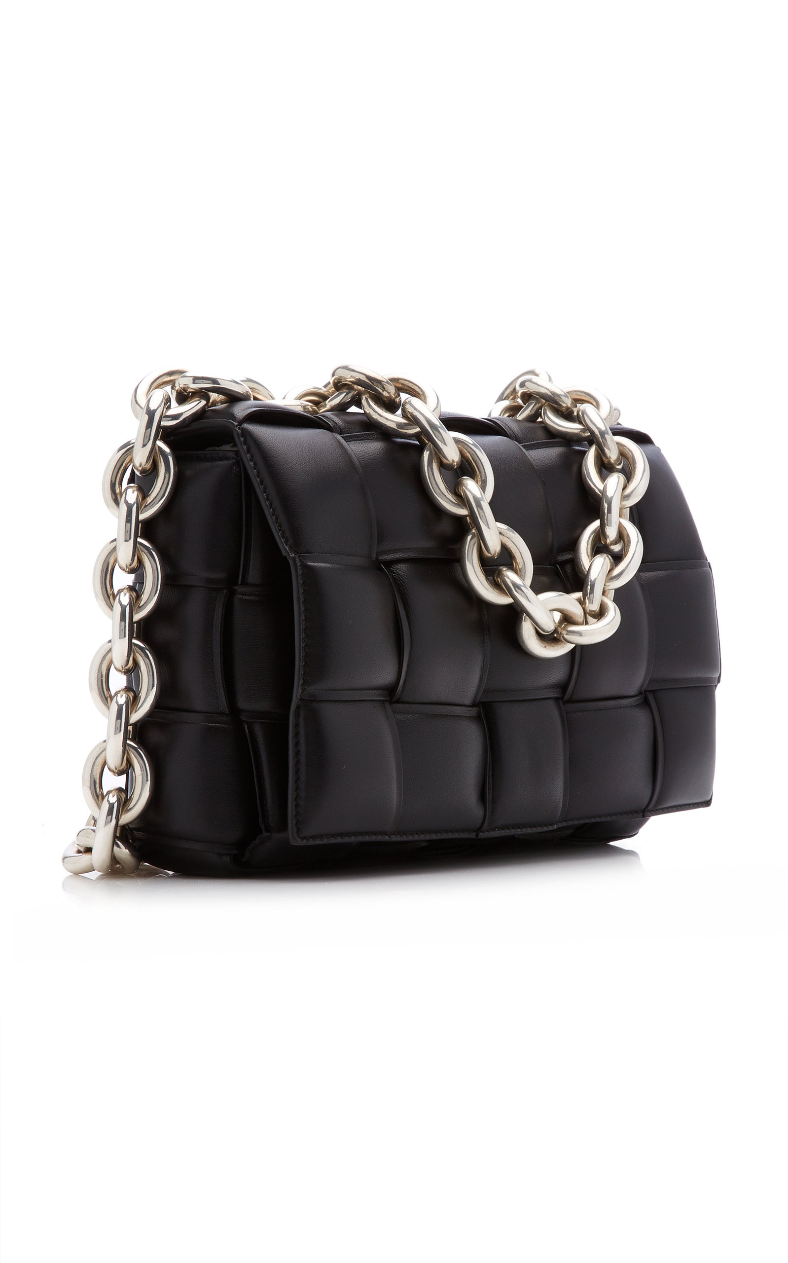 The Chain Padded Cassette Leather Bag black - 5