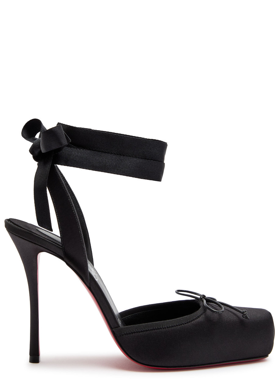 Christian Louboutin Cassia Lace Up 100 Satin Pumps - 1