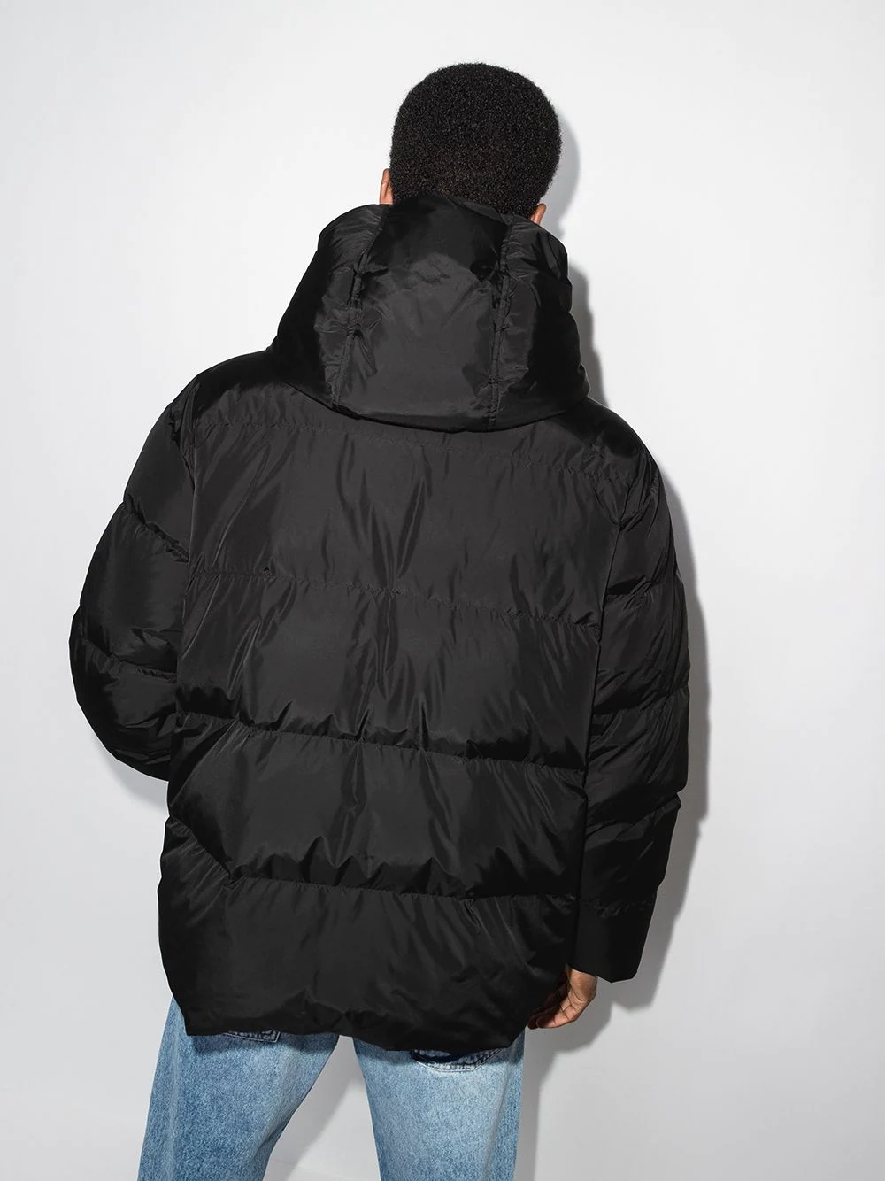 lettering logo puffer jacket - 3