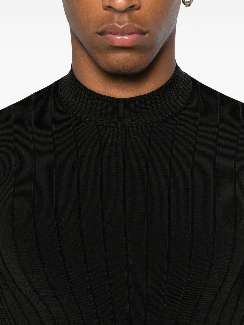 ribbed high-neck sweater - 5
