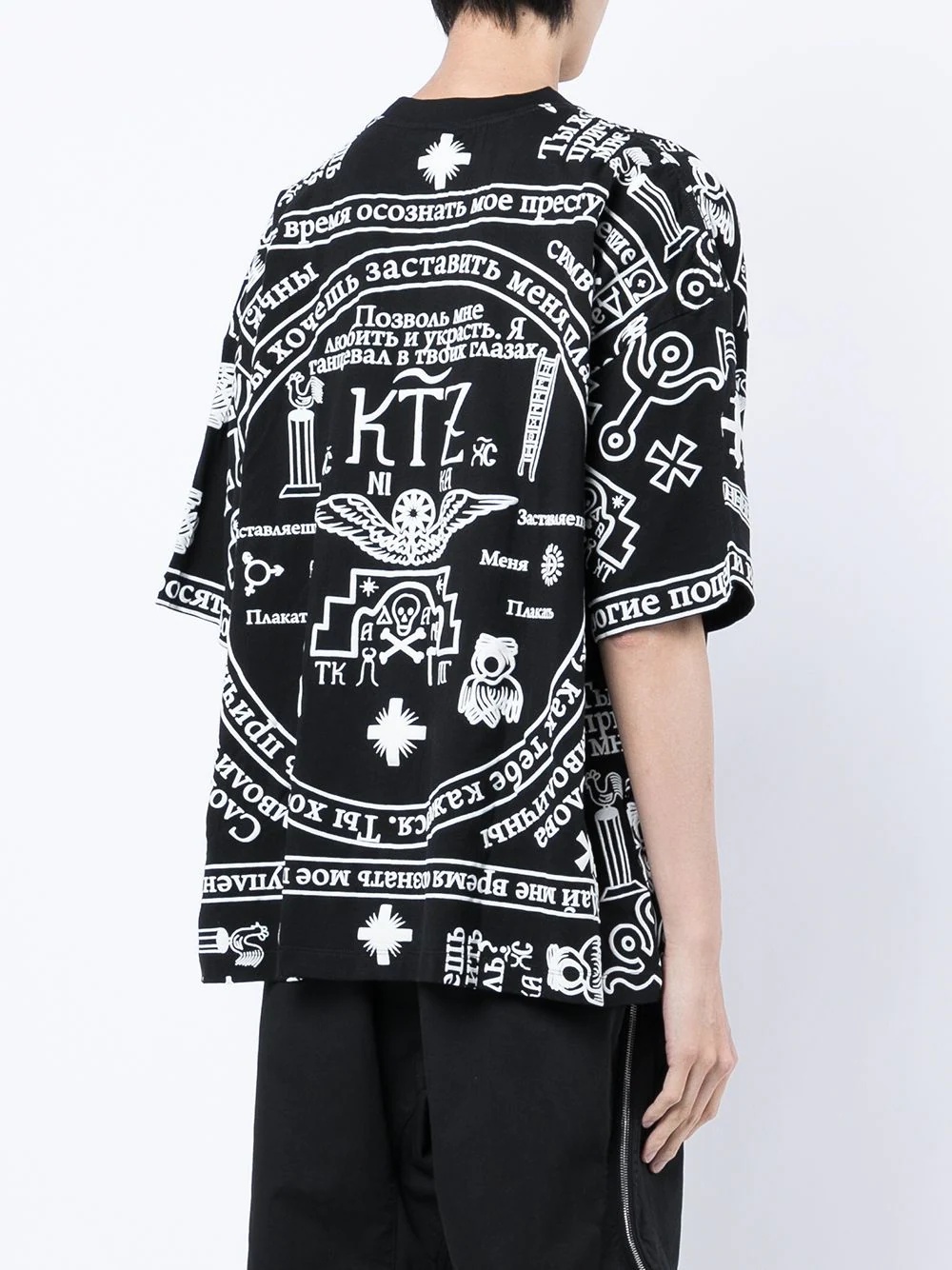 oversized church print T-shirt - 5