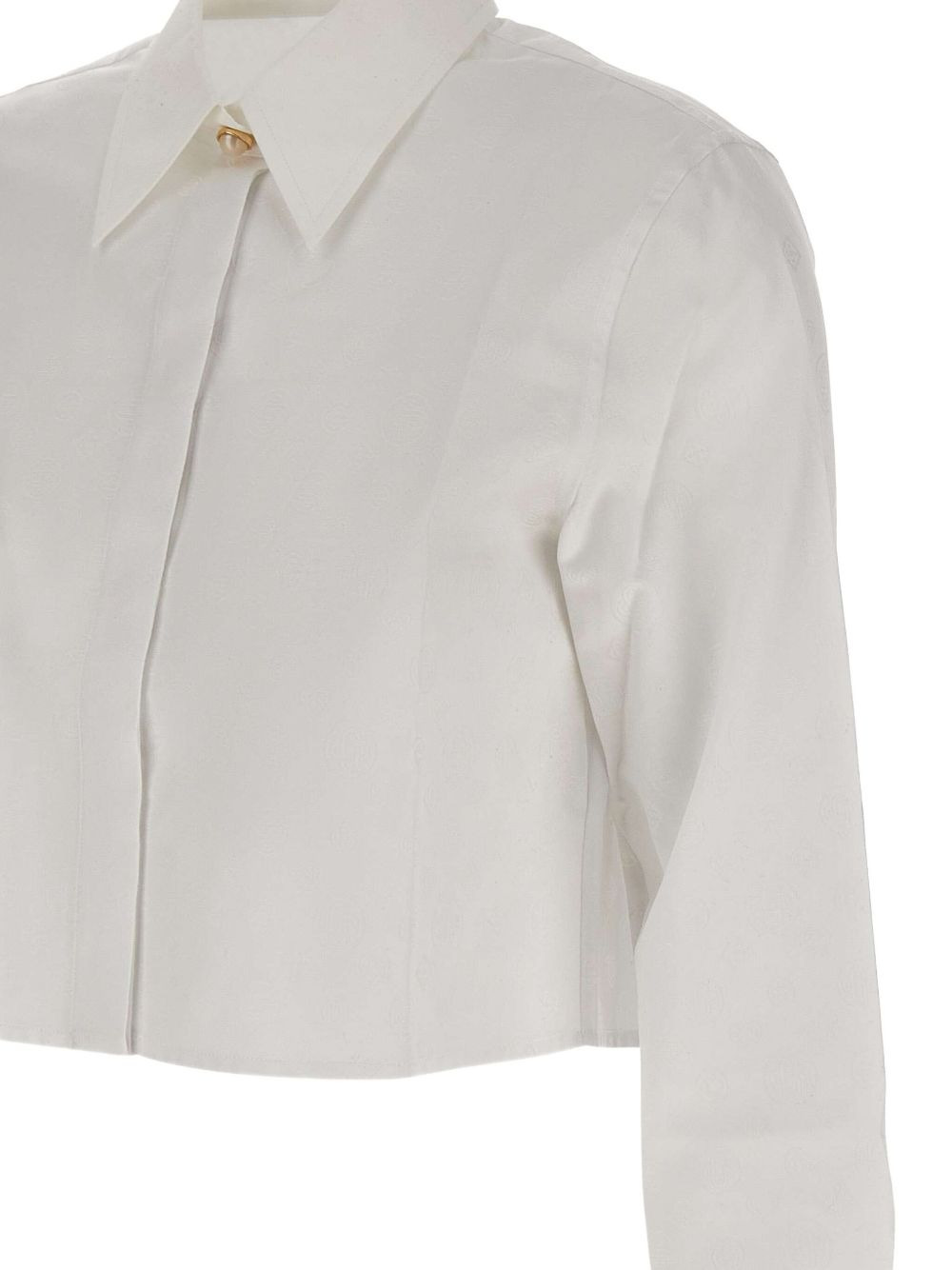 cotton cropped shirt - 5