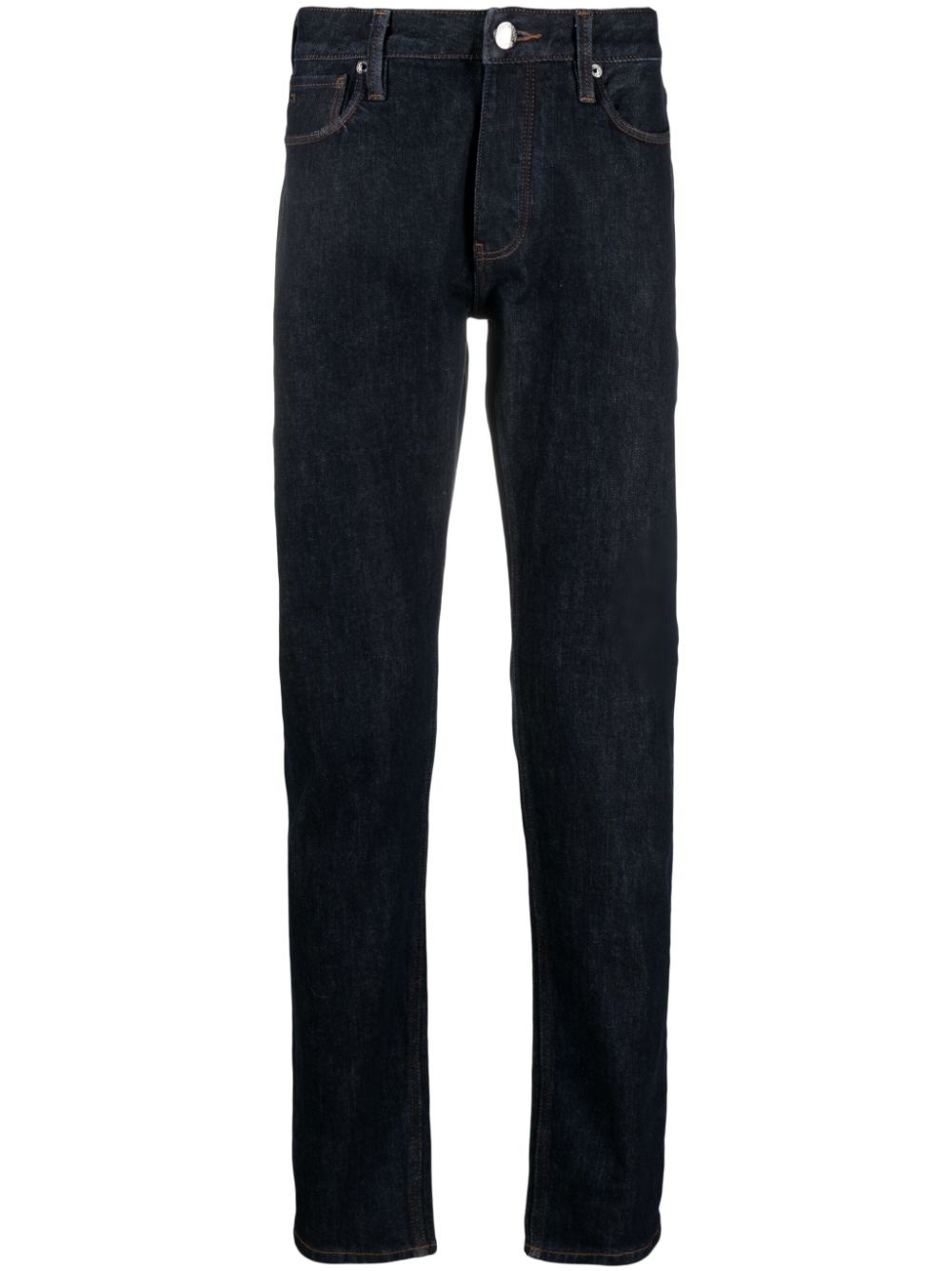 straight-leg mid-rise jeans - 1