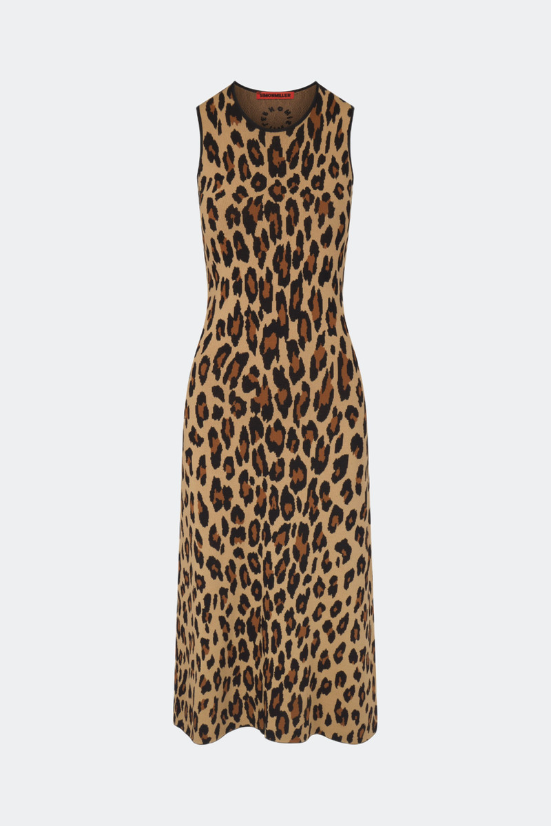 Knits By Axon Sleeveless Dress in Cheetah 1