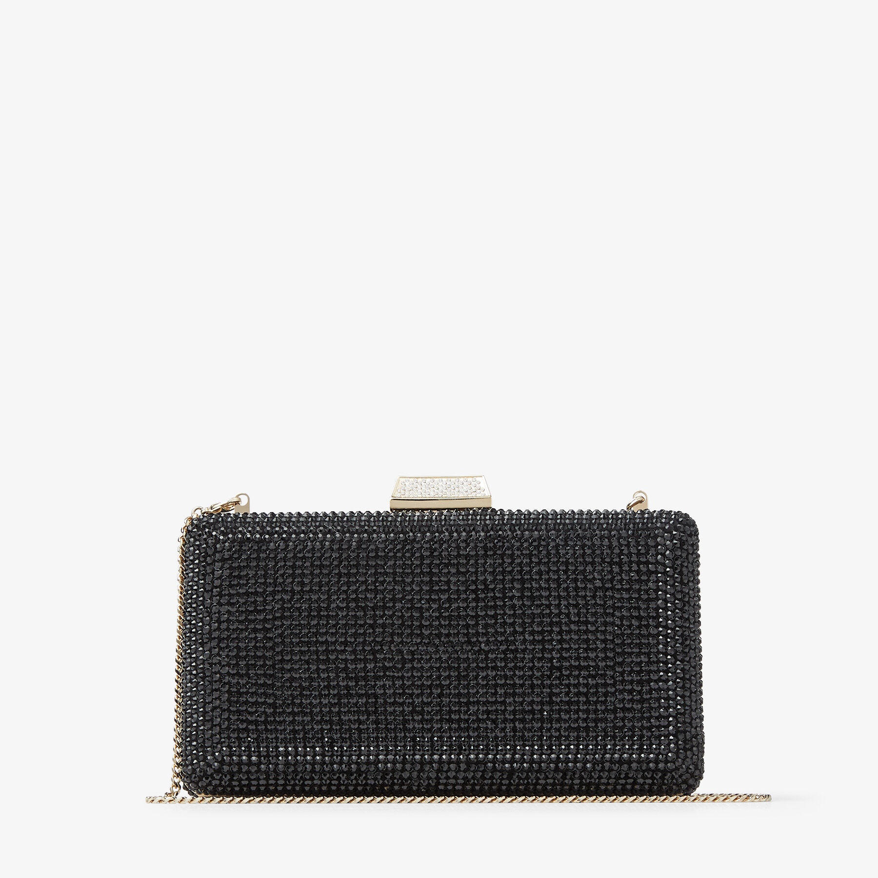 Clemmie
Black Suede Clutch Bag with Crystals - 6