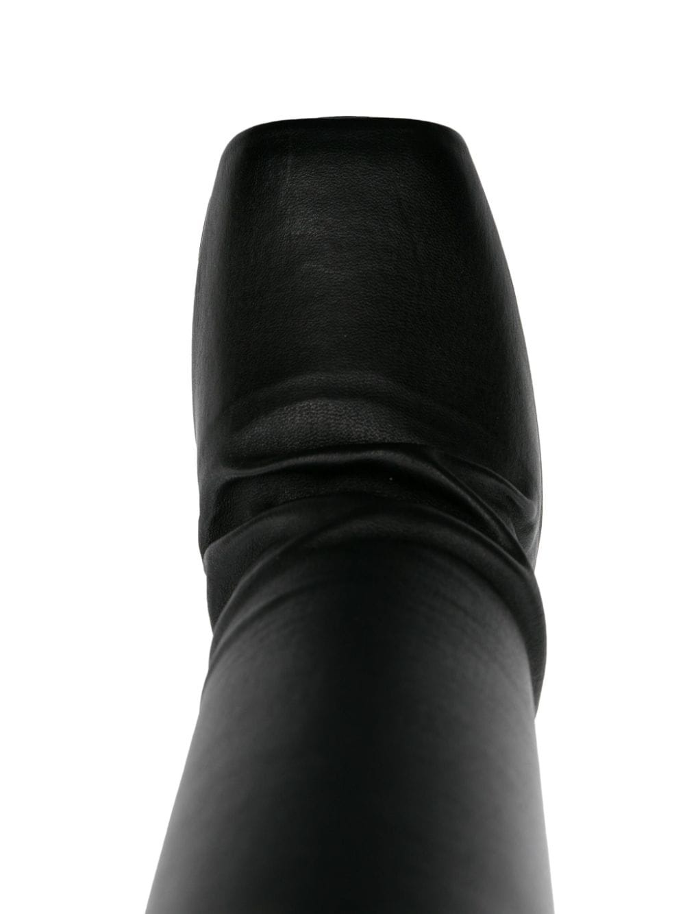 peep-toe leather mid-calf boots - 4