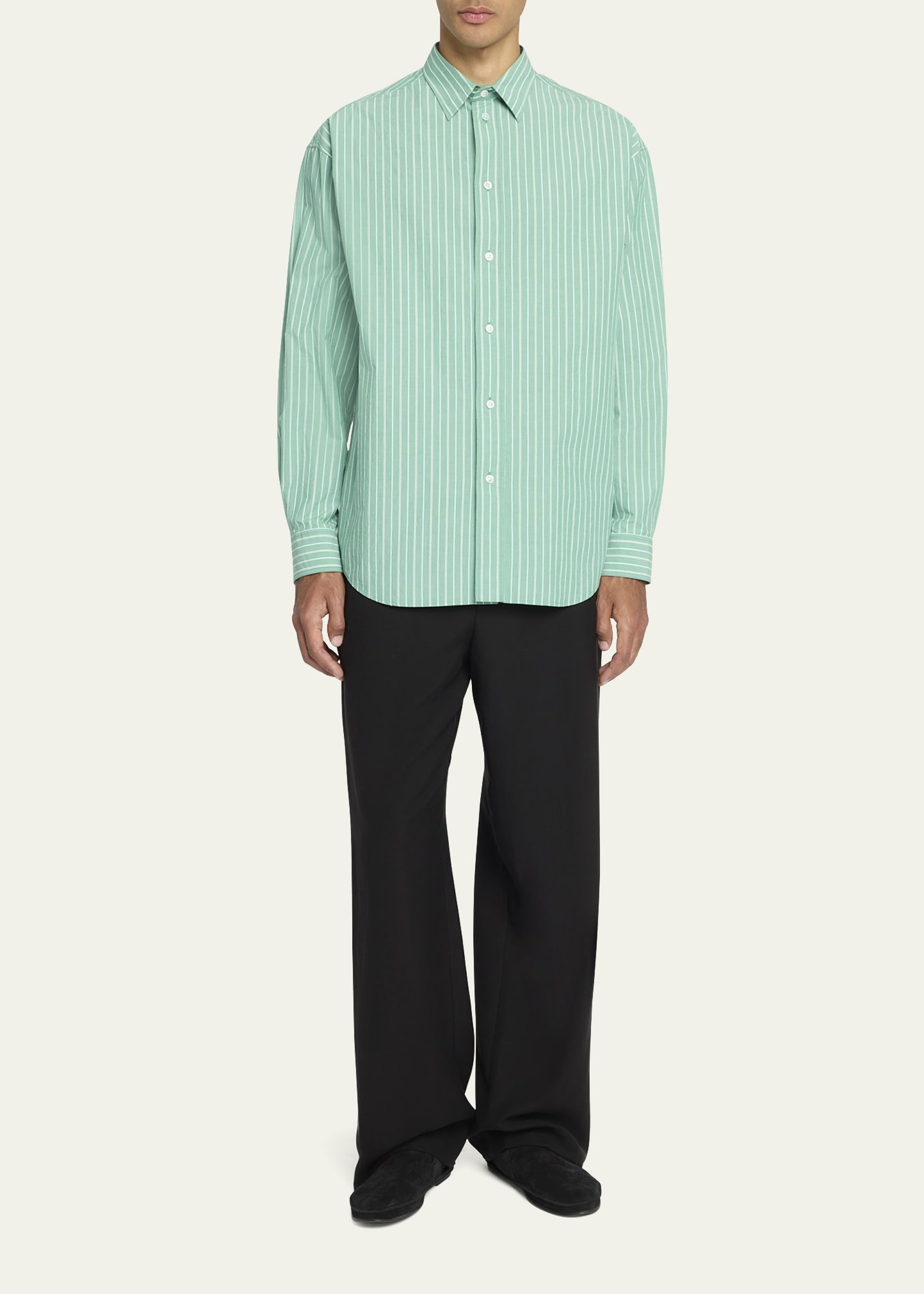 Men's Striped Poplin Dress Shirt - 2