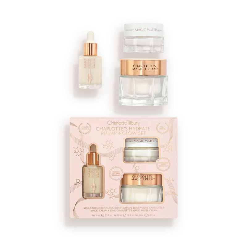 CHARLOTTE'S HYDRATE PLUMP & GLOW SET SKINCARE KIT 1