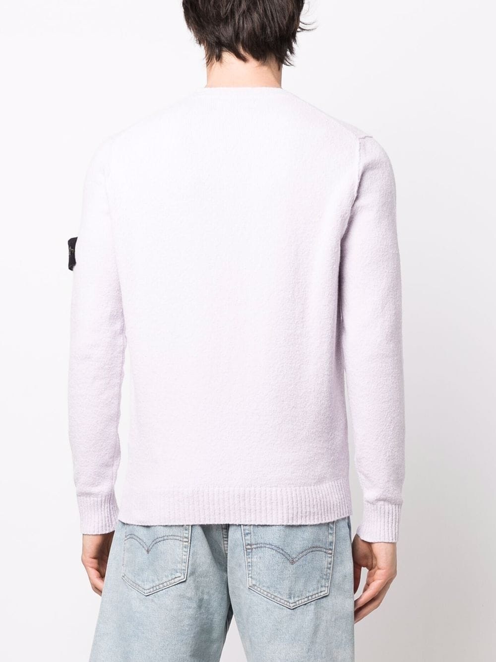 logo-patch knitted jumper - 4