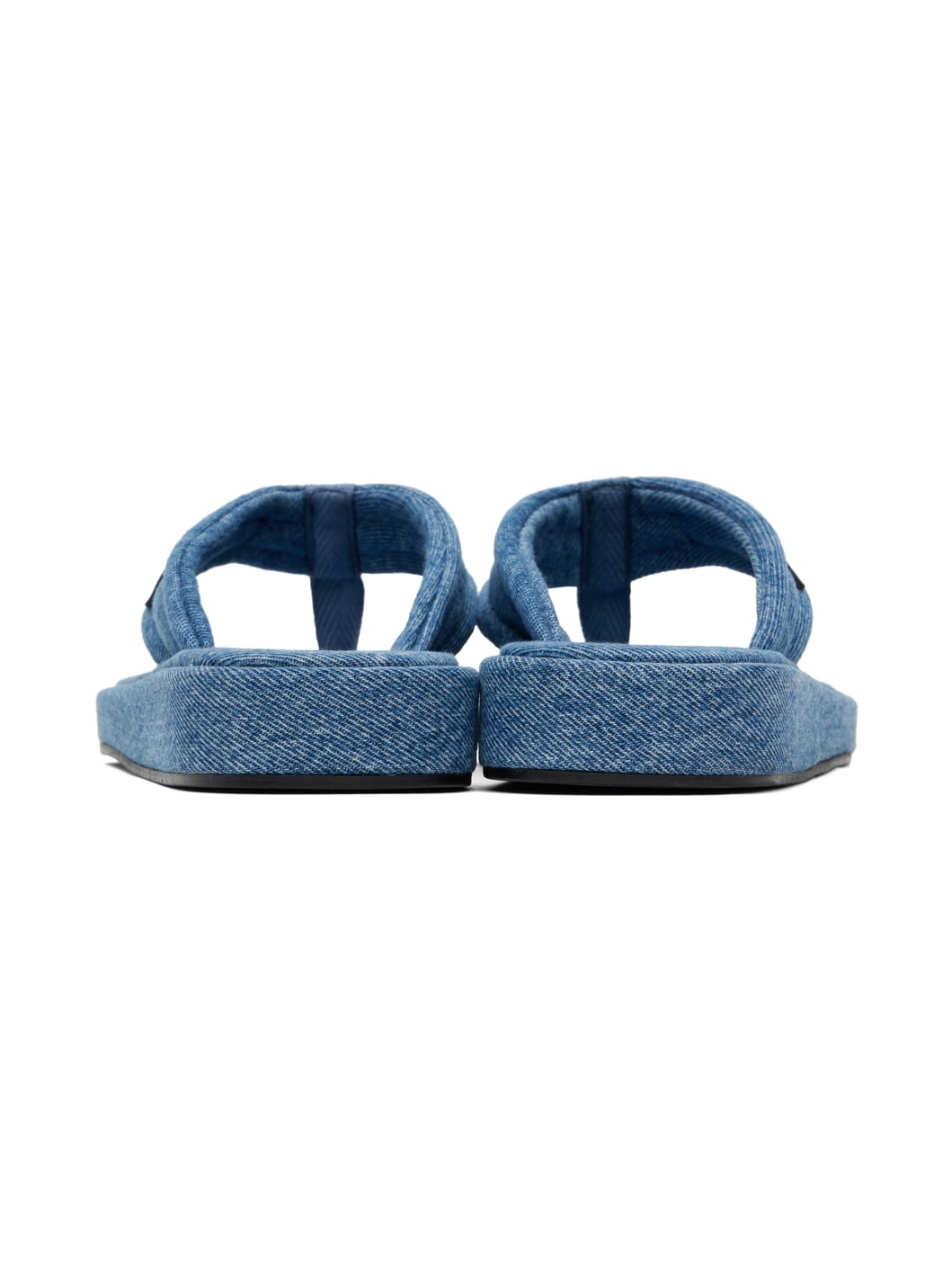 Blue Denim Branded Flip Flops - 2