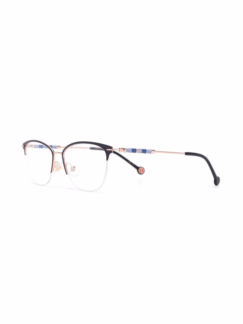 logo-engraved two-tone glasses - 2