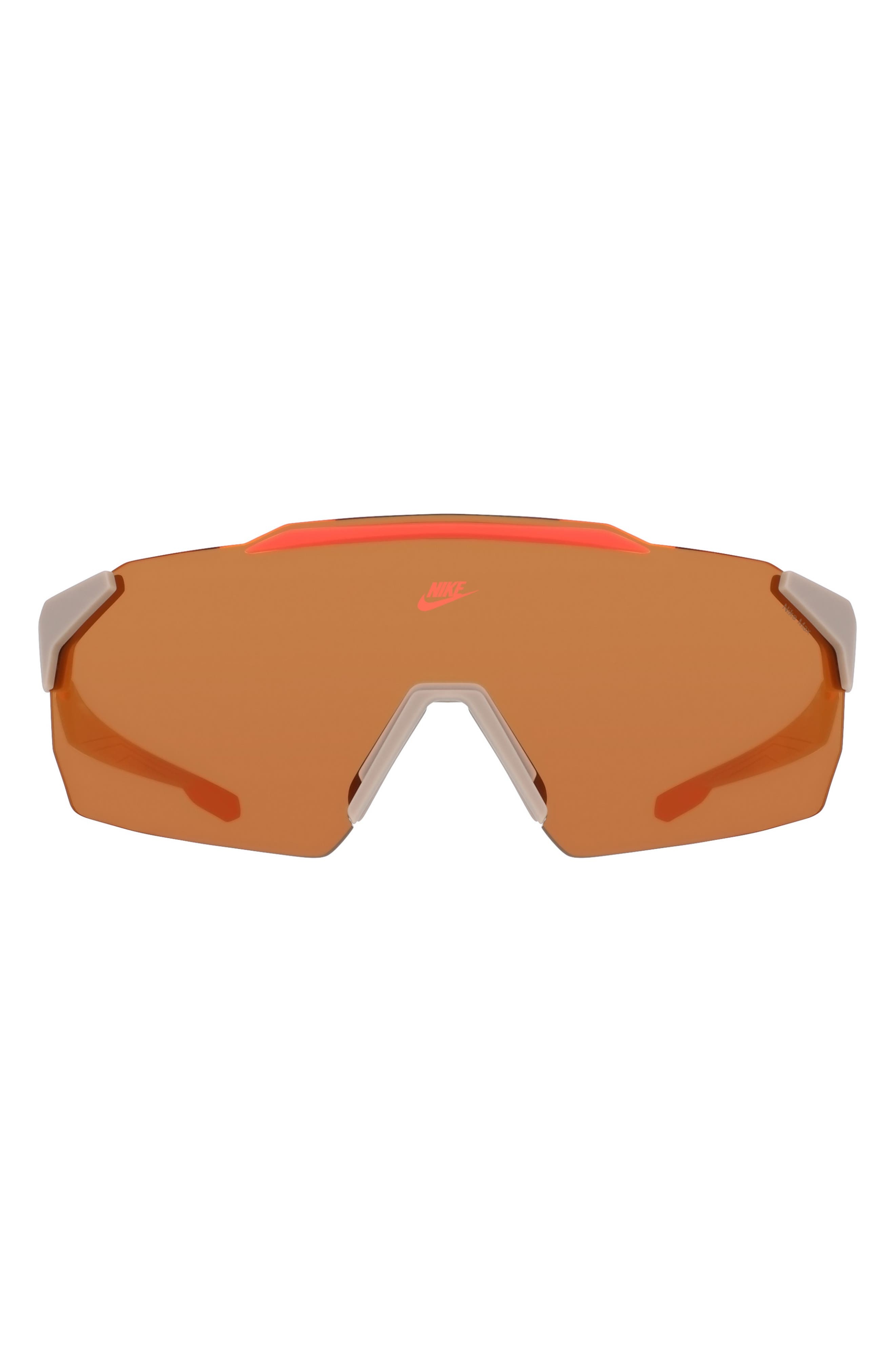 Nike Limitless 61mm Shield Sunglasses in College Grey /Orange Mirror at Nordstrom - 1