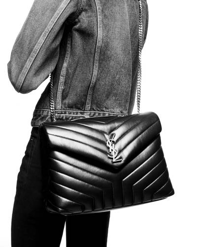 SAINT LAURENT loulou medium chain bag in matelassé "y" leather outlook