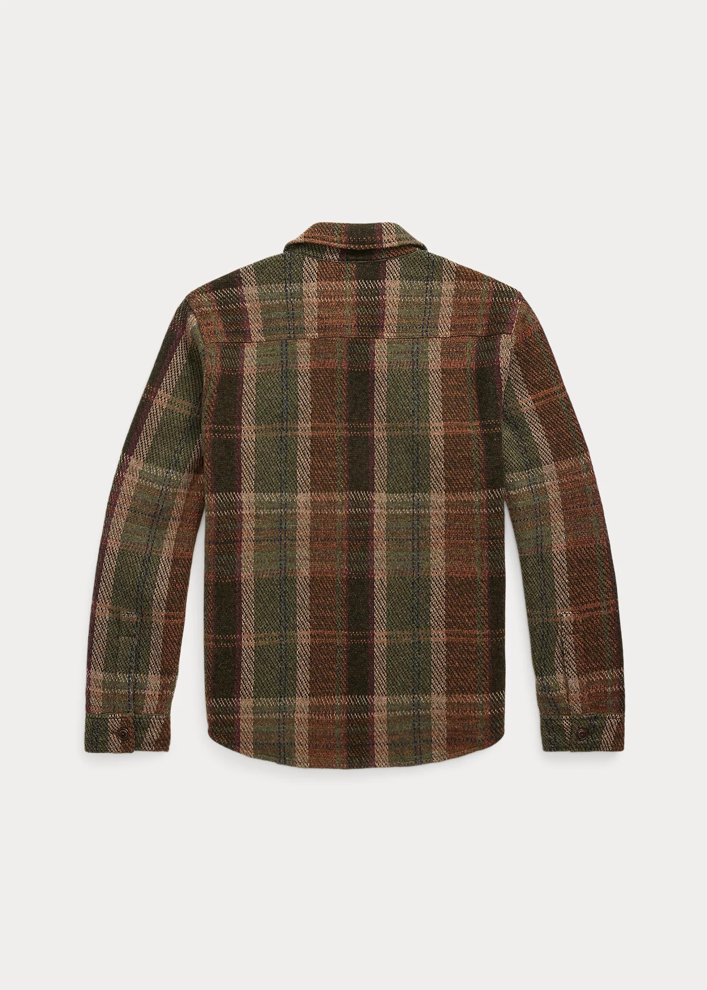 Plaid Wool-Cashmere Workshirt Sweater - 2