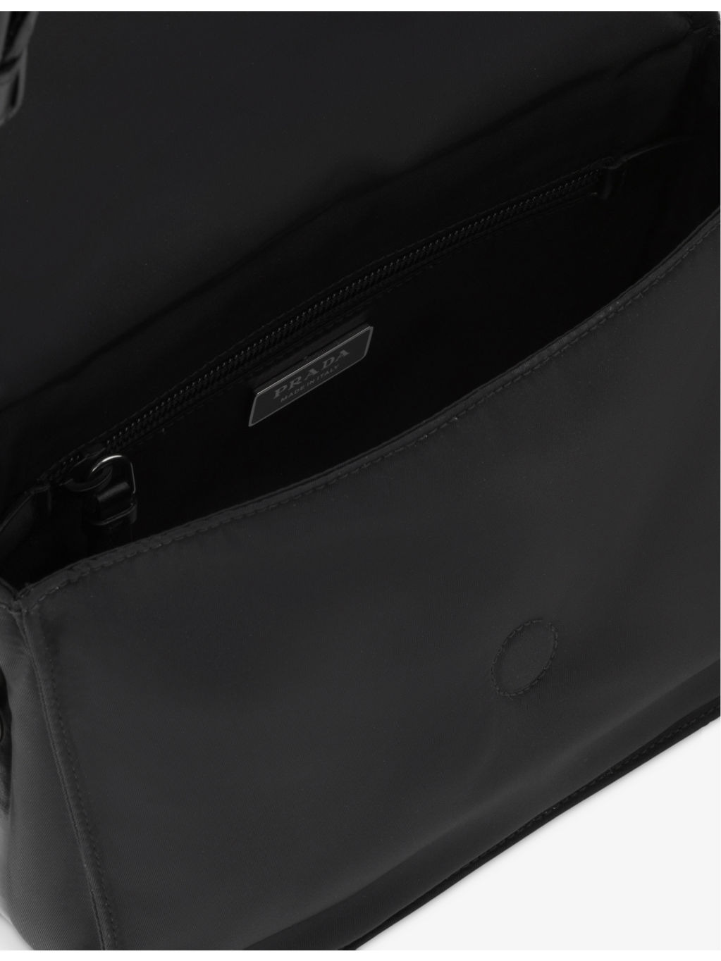 Brand-plaque small recycled-nylon shoulder bag - 5