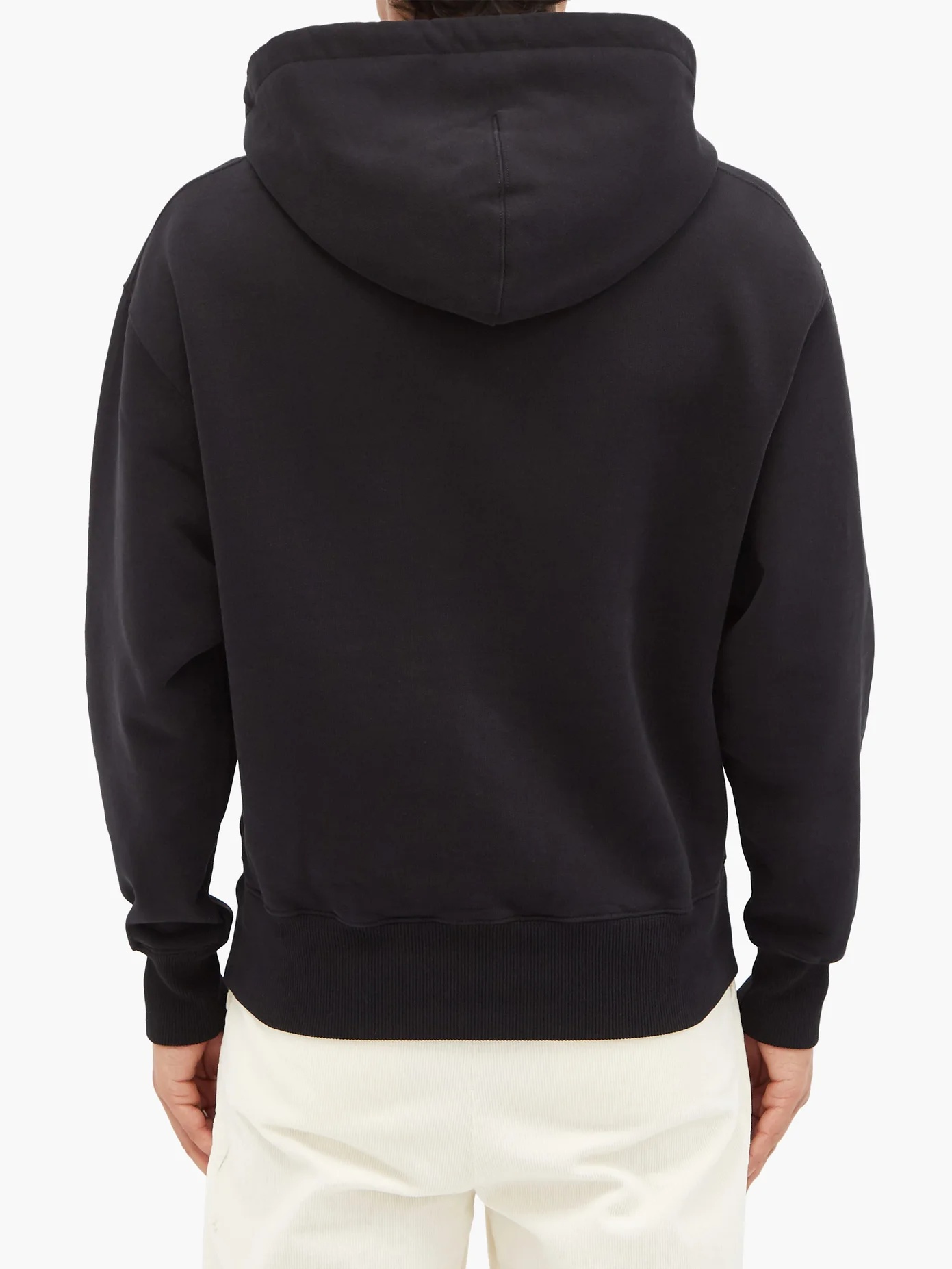 Logo-appliqué cotton hooded sweatshirt - 5