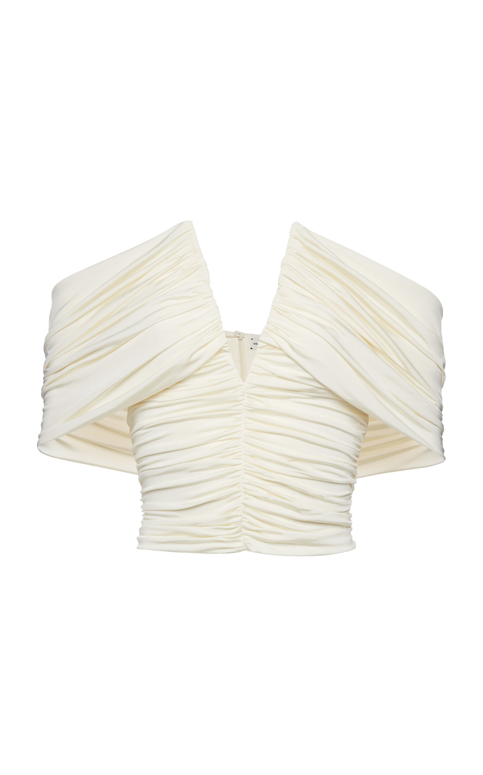 Ruched Off-The-Shoulder Top off-white - 1