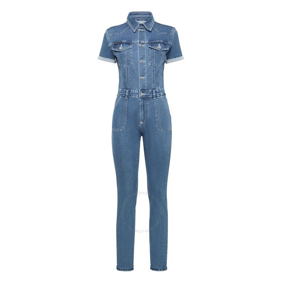 Philipp Plein Short Sleeve Denim Jumpsuit - 5