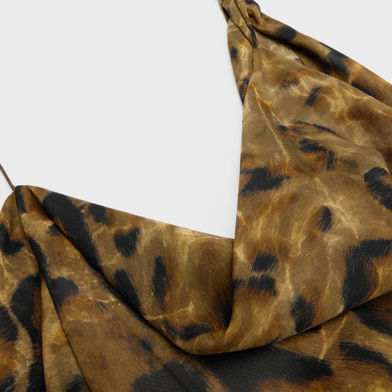 long draped dress in silk georgette 3