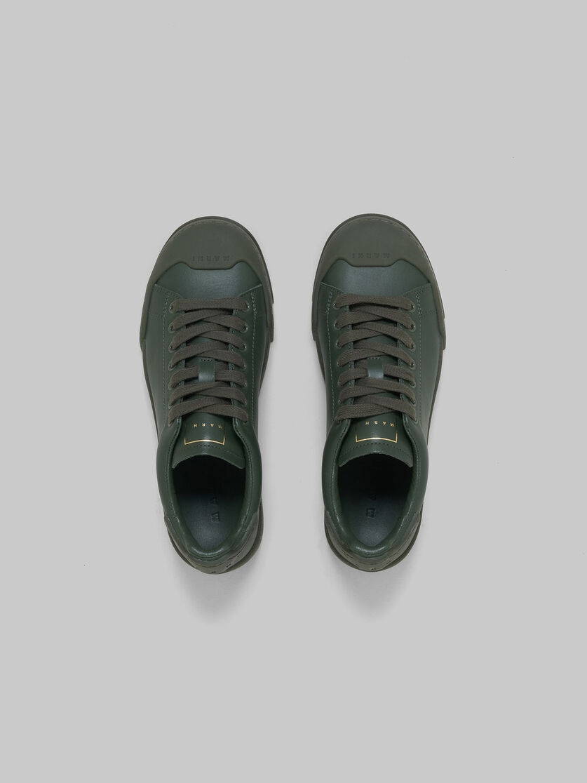 DADA BUMPER SNEAKER IN GREEN LEATHER - 4