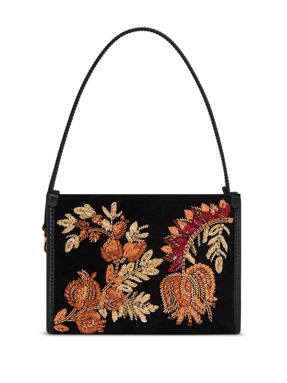 embroidered suede pouch - 3