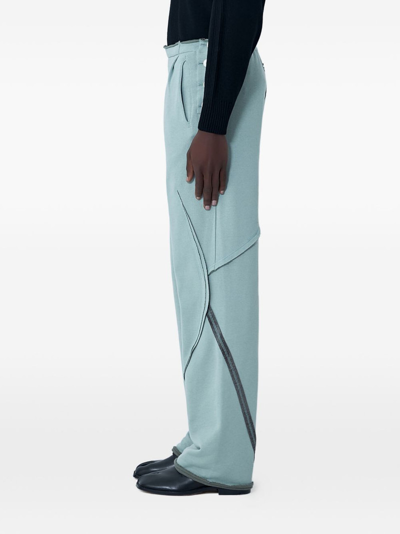 Kiko Kostadinov Vig K Dart panel fraying trousers outlook