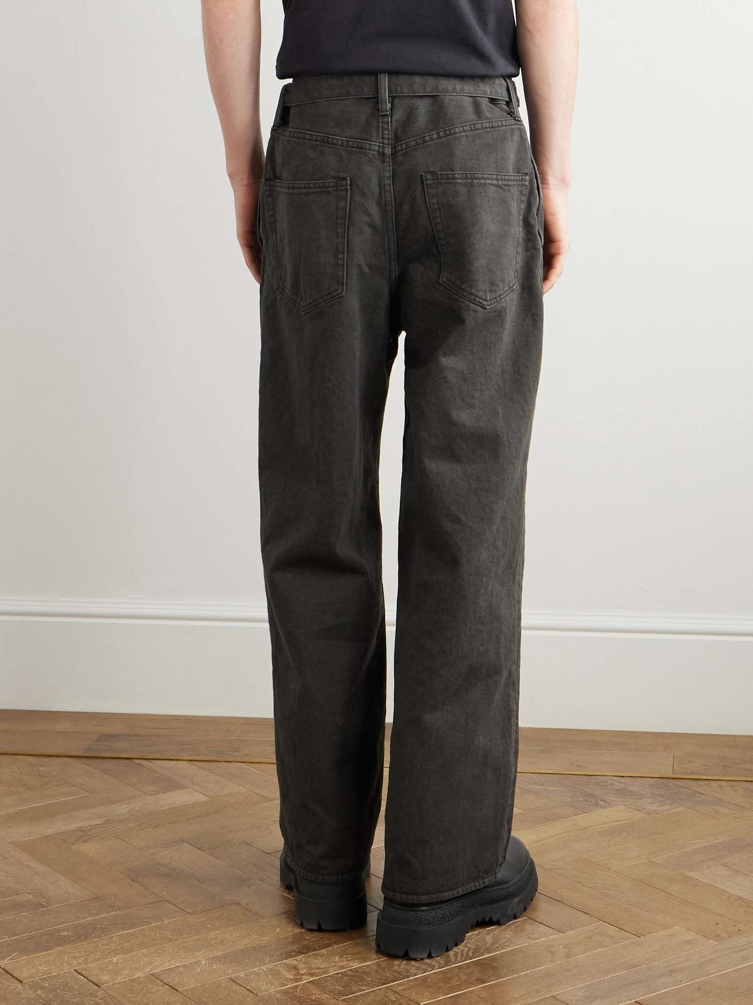 Wide-Leg Belted Jeans - 4