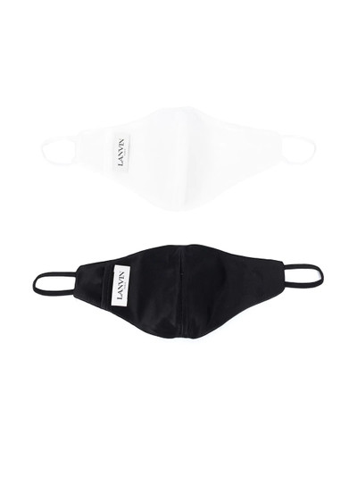 Lanvin logo face mask set outlook