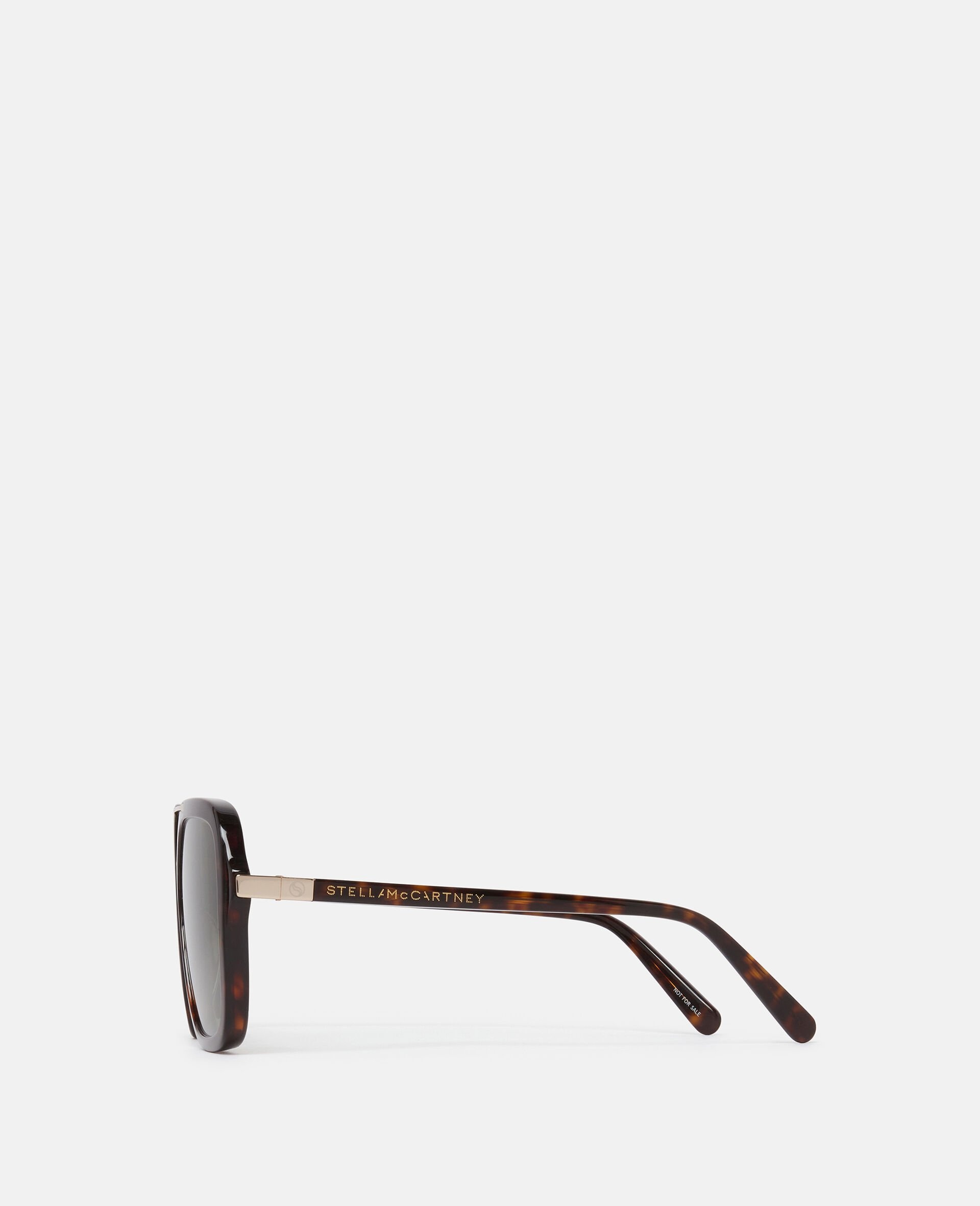 Oversized Square Metal Bar Sunglasses - 4