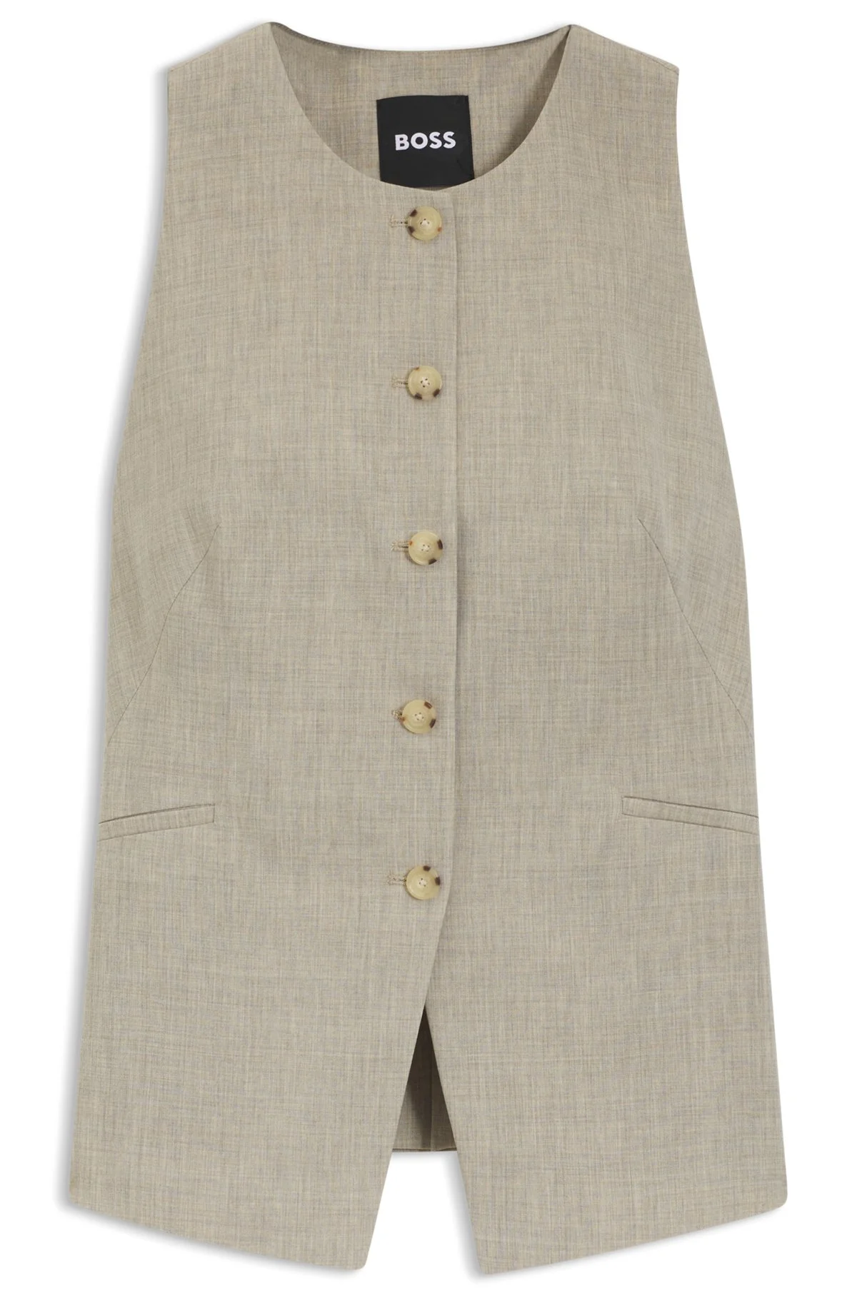 SLIM-FIT WAISTCOAT IN VIRGIN WOOL - 1