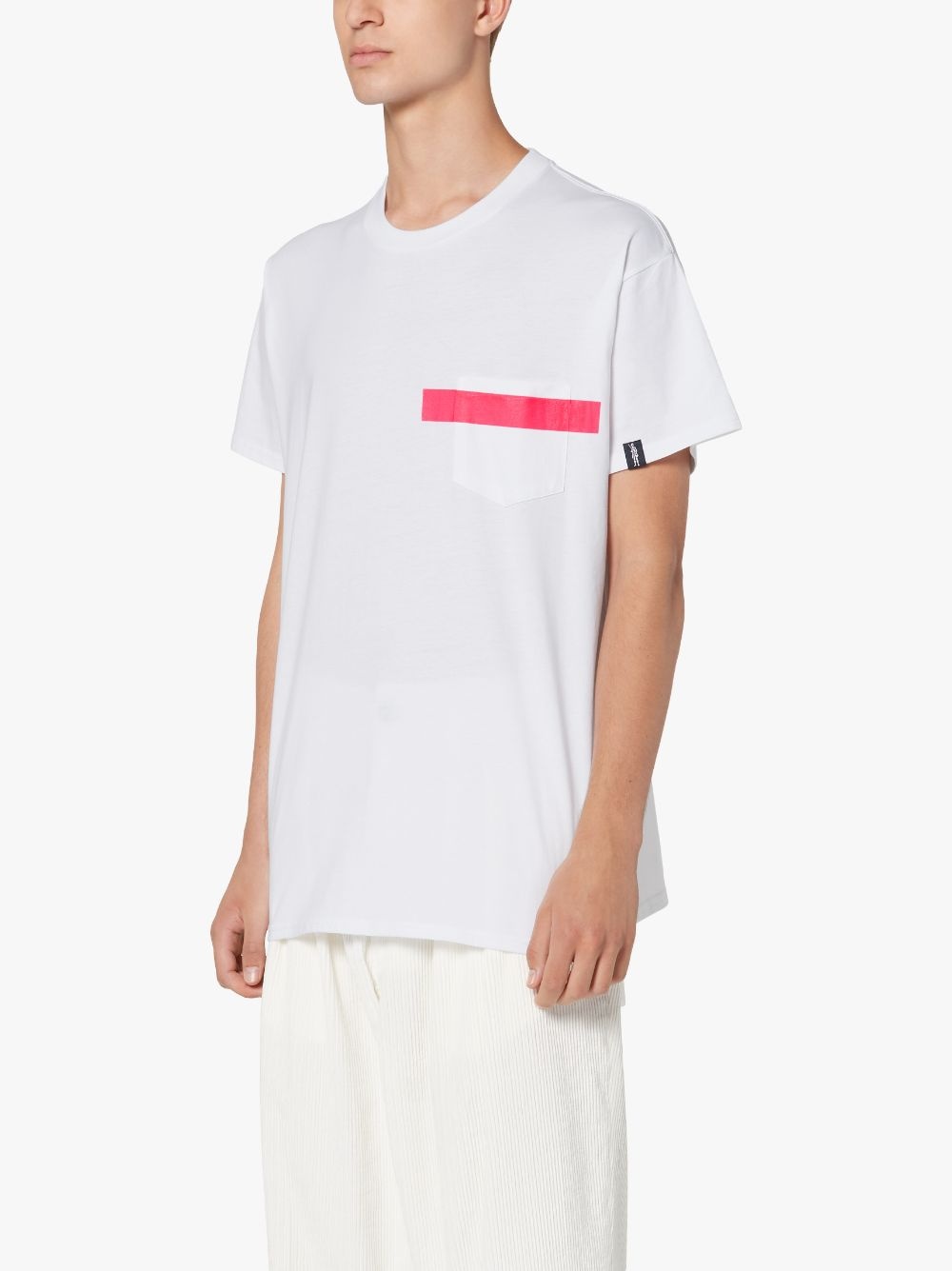 WHITE X PINK COTTON T-SHIRT | GJM-206 - 3