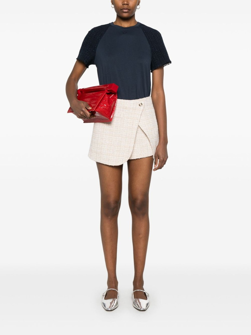 maje tweed-panelled T-shirt outlook