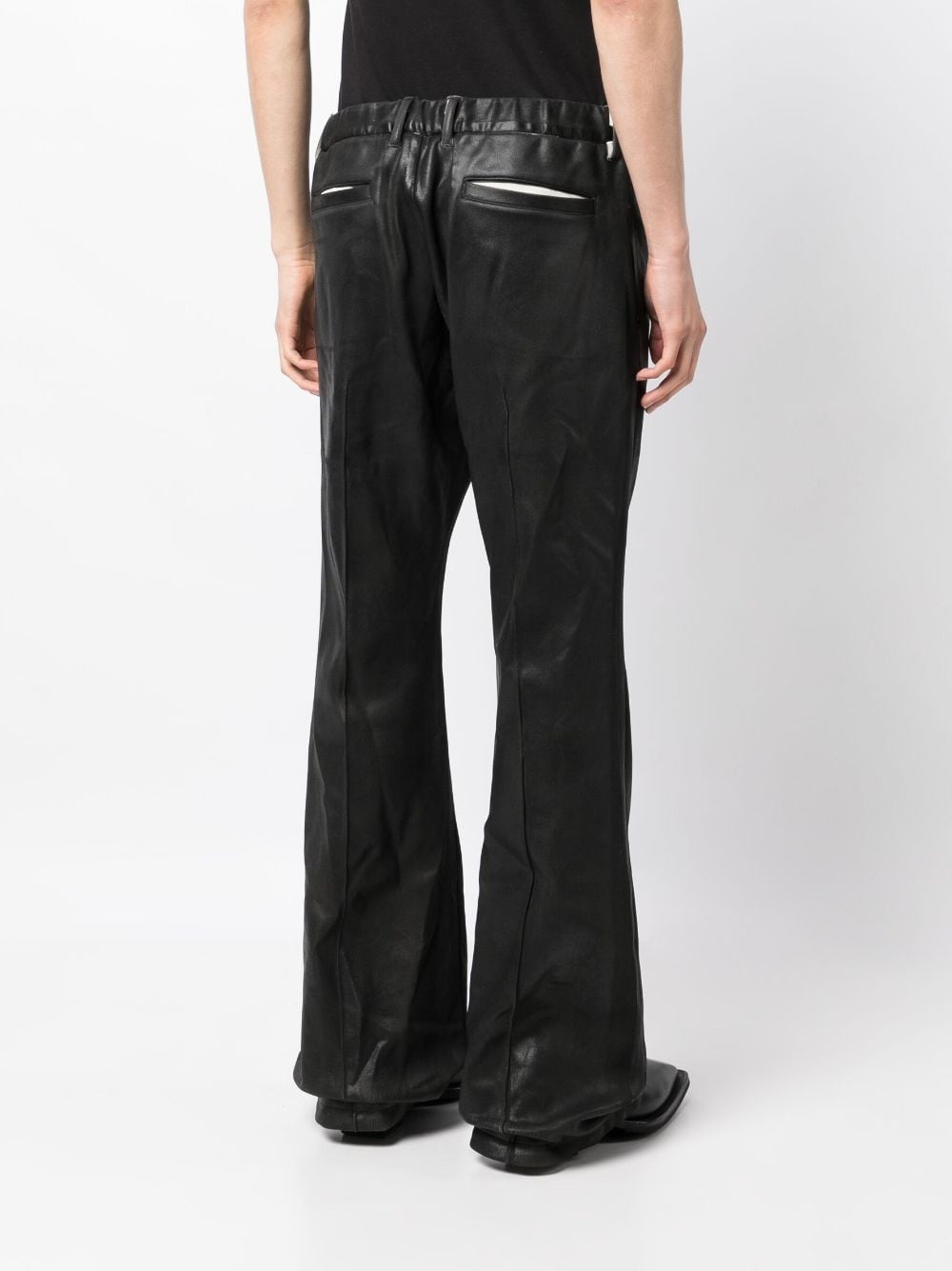 elastic-waist straight-leg trousers - 4