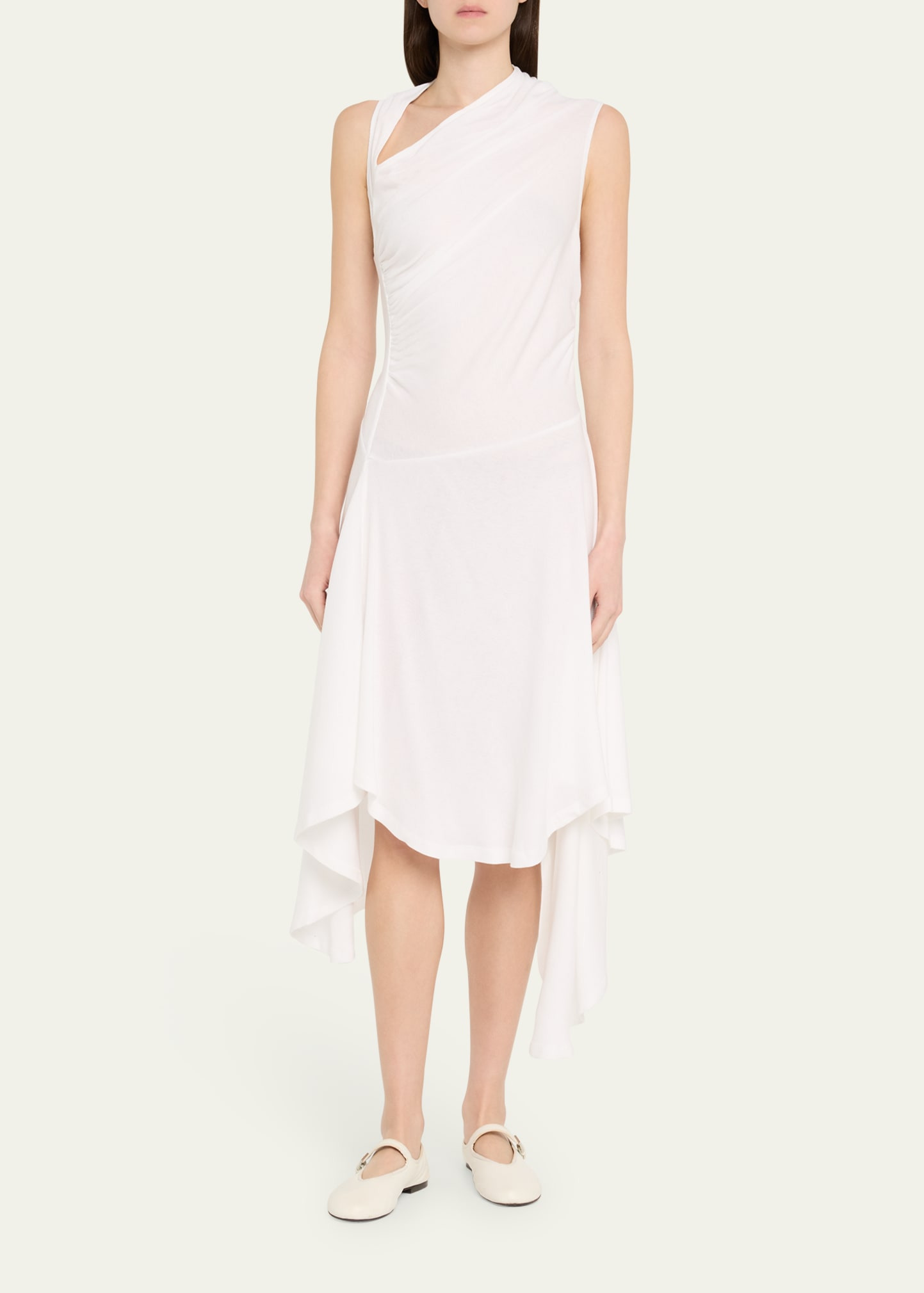 Draped Sleeveless Midi Dress - 2