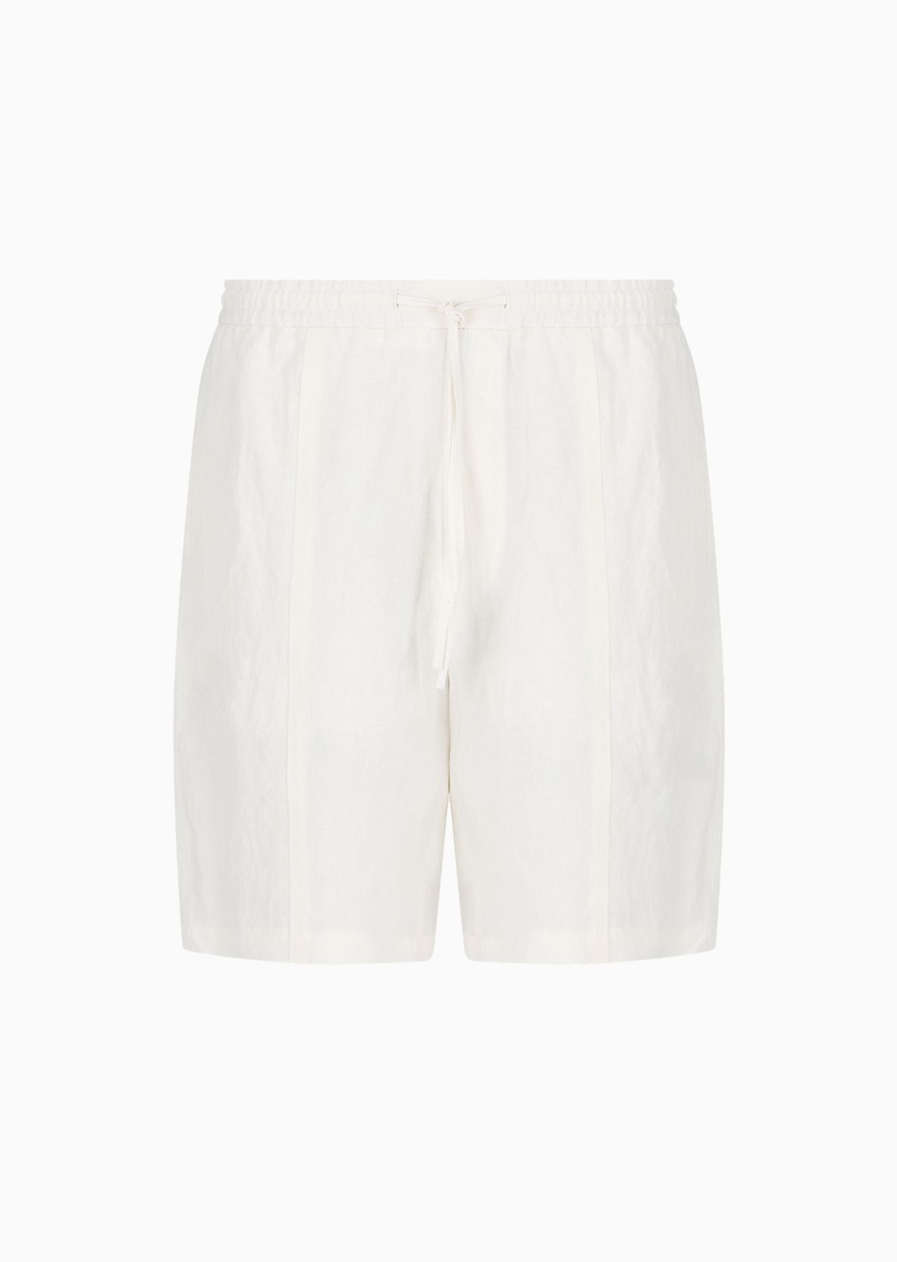 Faded linen with a crêpe texture drawstring board shorts with drawstring - 1