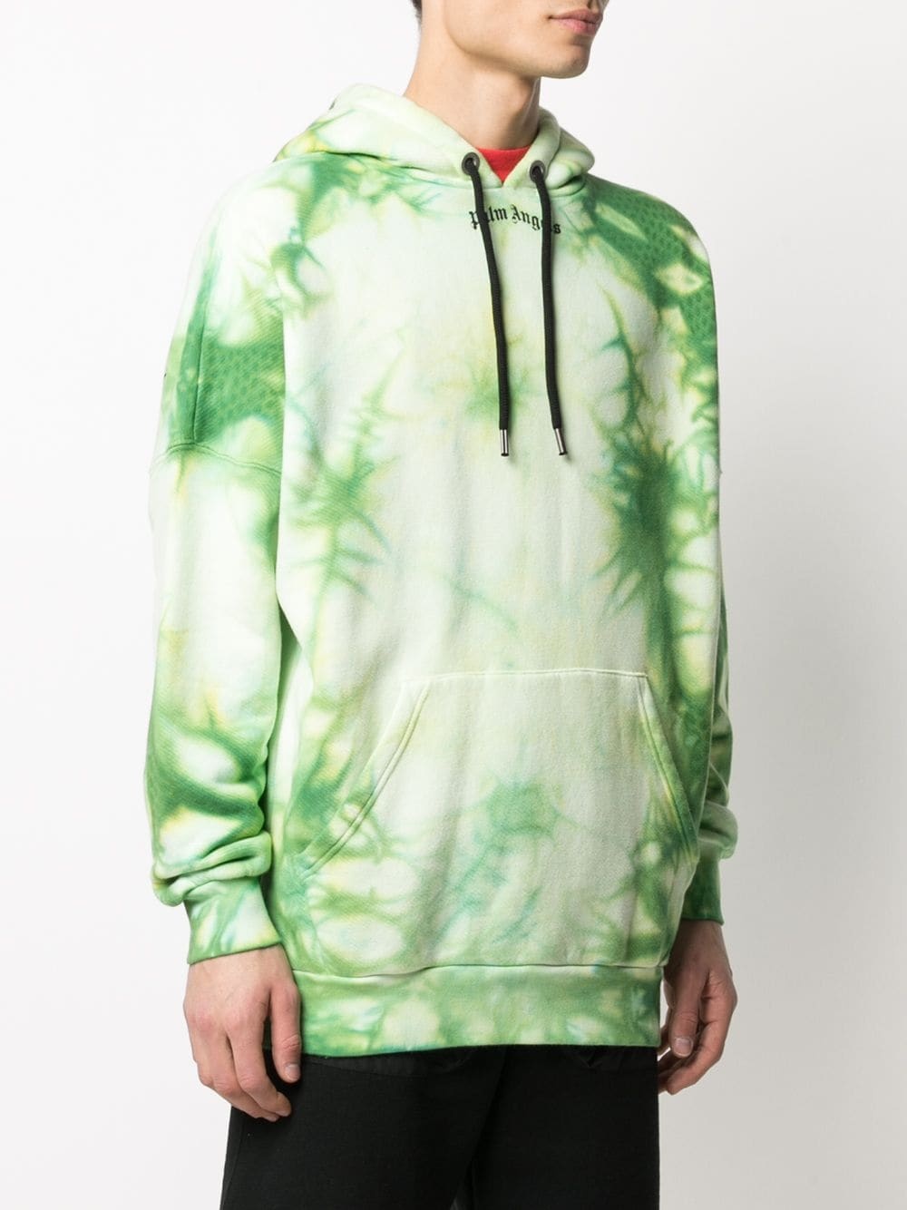 tie-dye logo print hoodie - 4