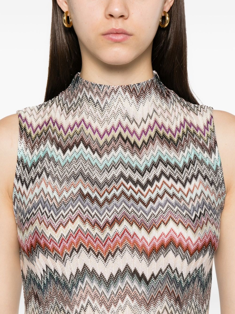 zigzag-knit tank top - 5
