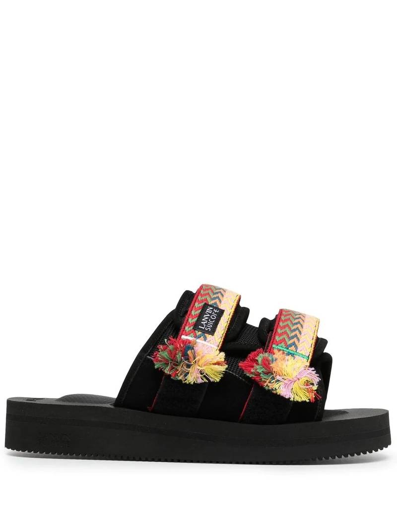 x Lanvin Curb woven-strap sandals 1