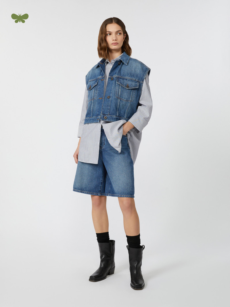 WEEKEND Max Mara DONNOLA Cotton denim Bermuda shorts outlook