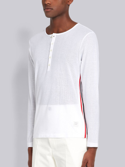 Thom Browne Eyelet Mesh Henley outlook