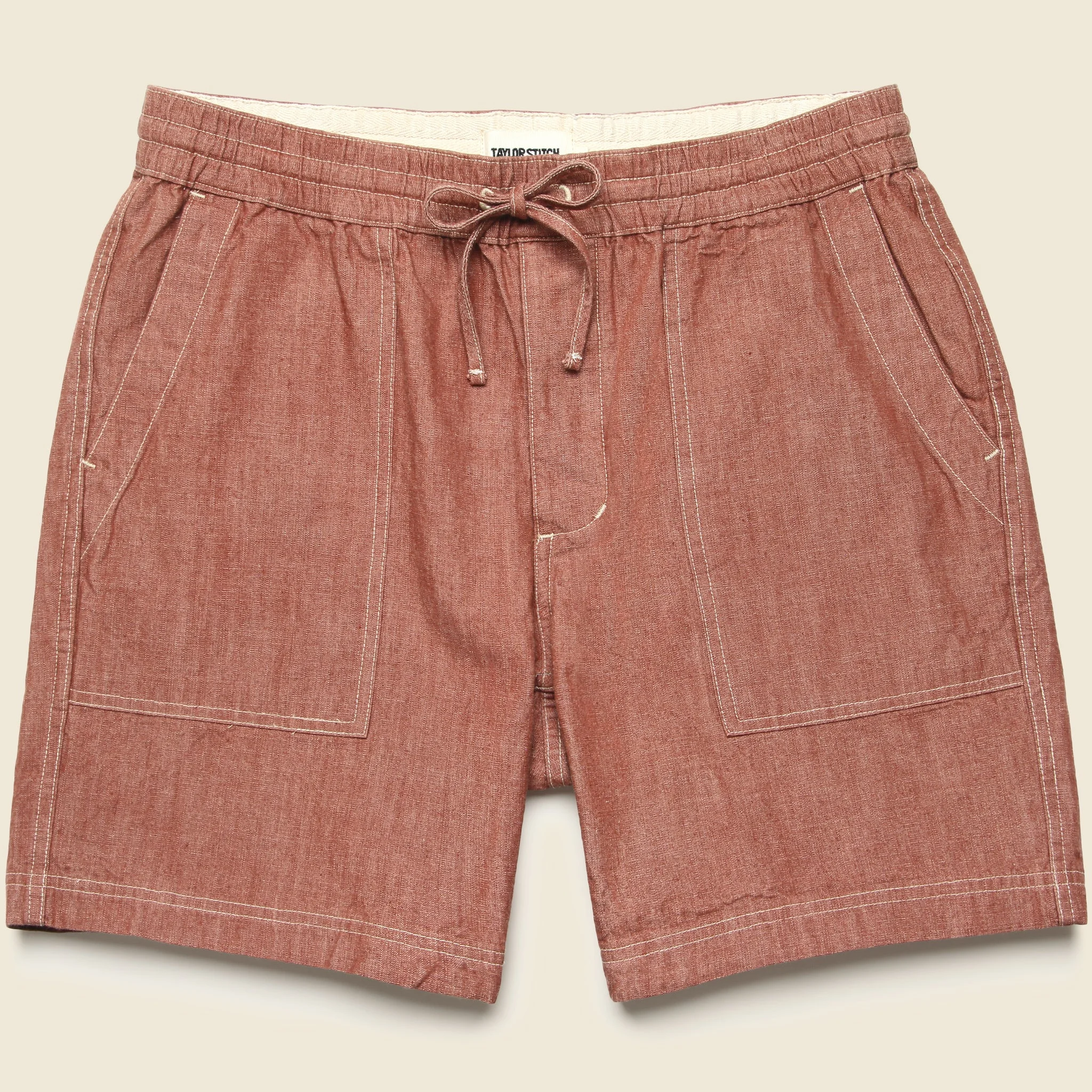 7" Breakwater Short - Brick Chambray - 1