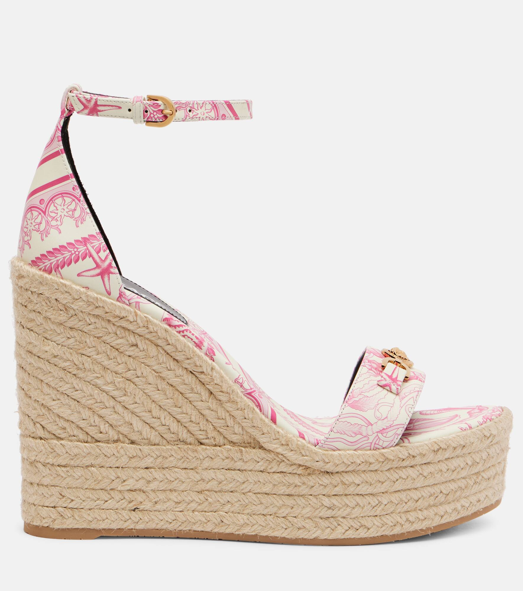 Medusa '95 leather espadrille wedges - 4