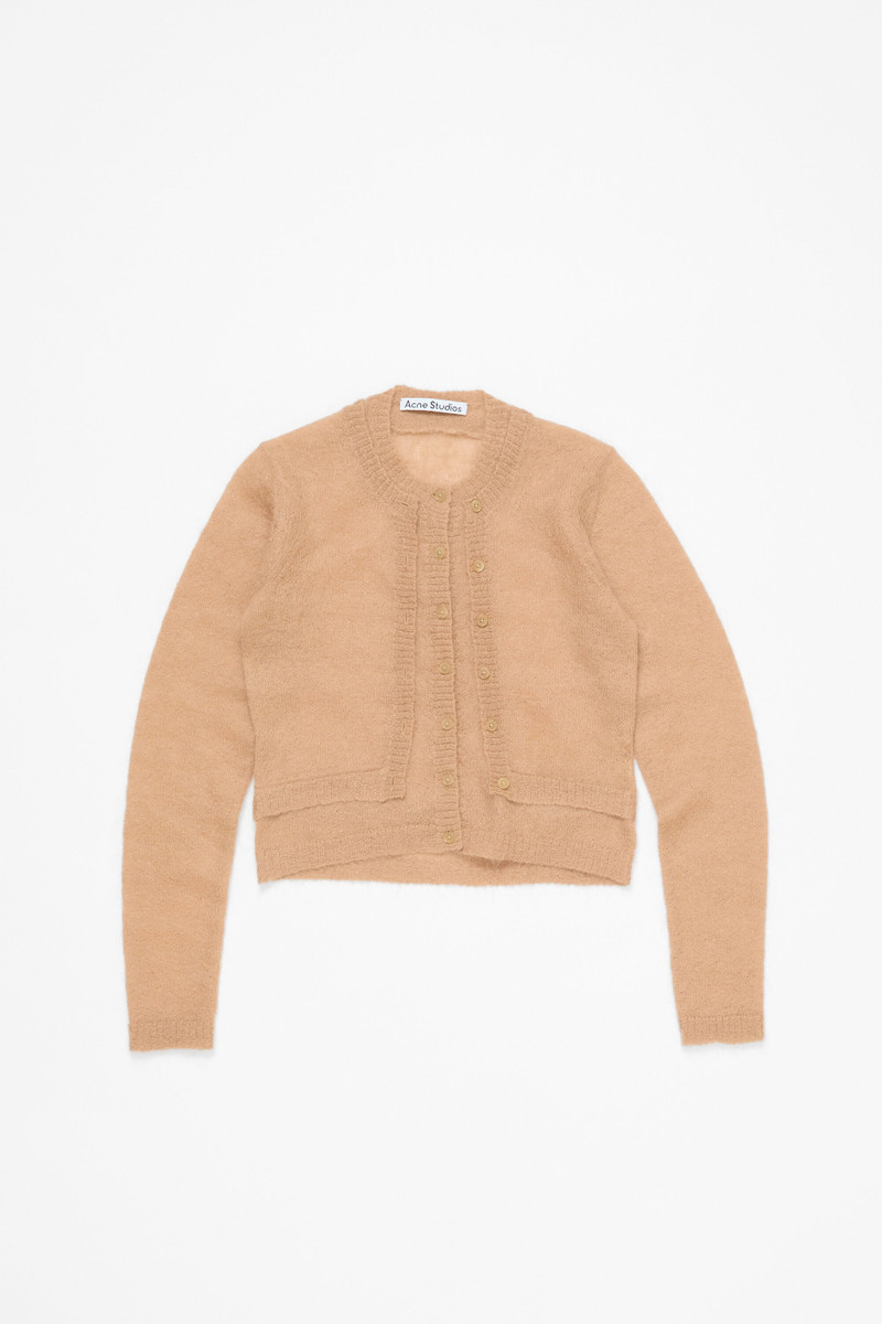 Layered mohair cardigan - Beige 5