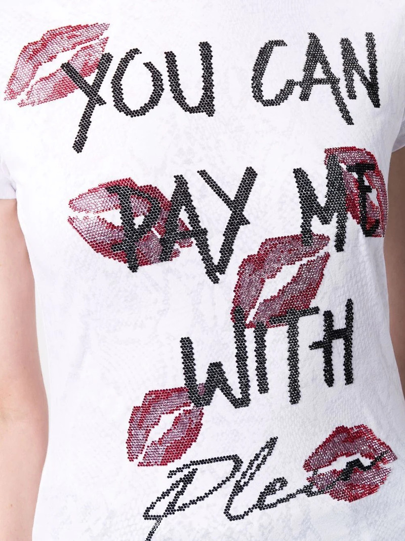 sequin-embellished shortsleeved T-shirt 5