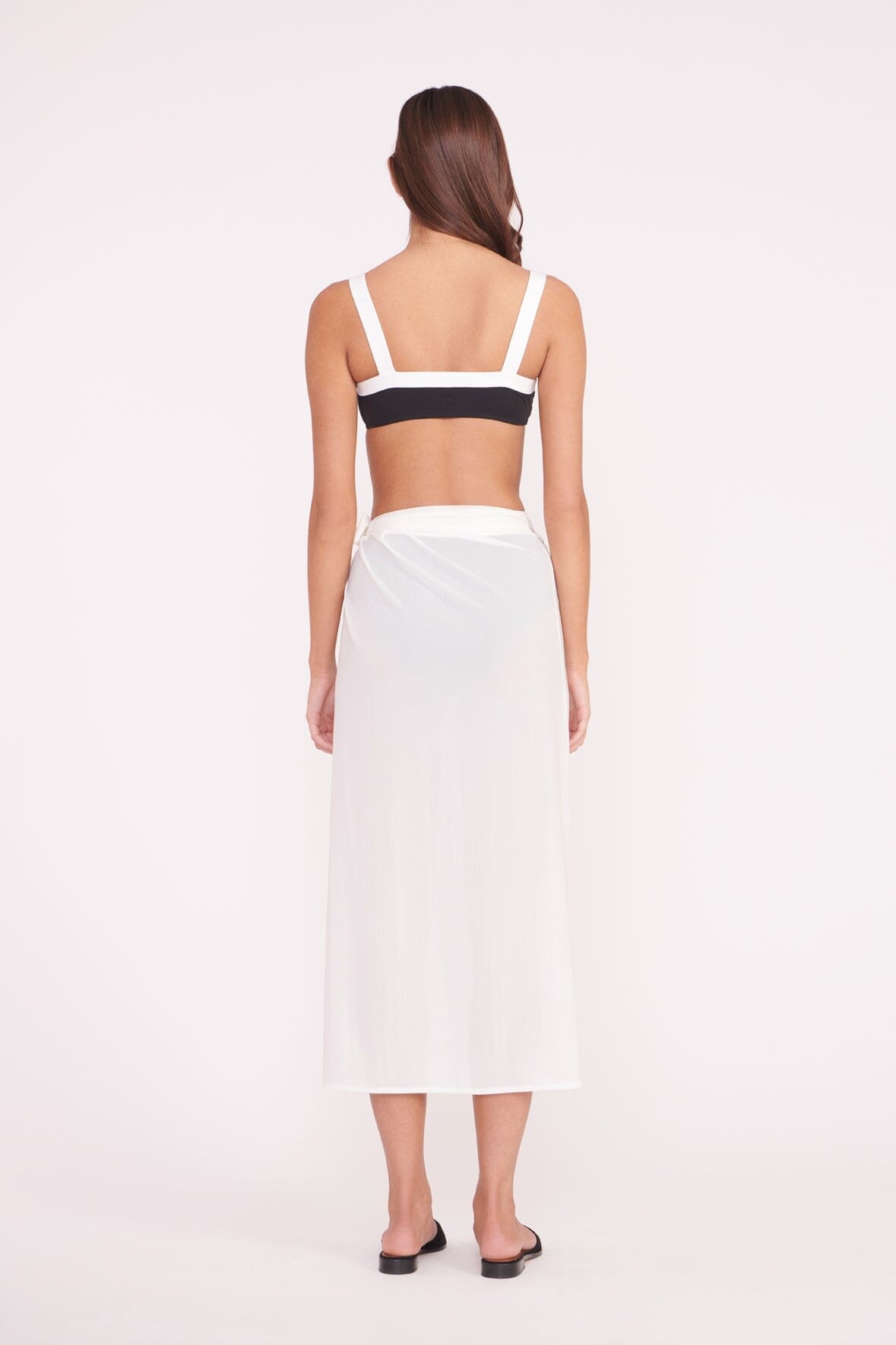 STAUD ANGELICA WRAP SKIRT WHITE - 4